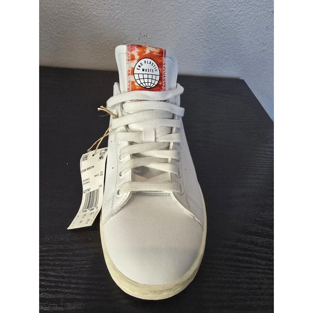 Adidas Stan Smith end plastic waste white sneakers mens size 6‎
